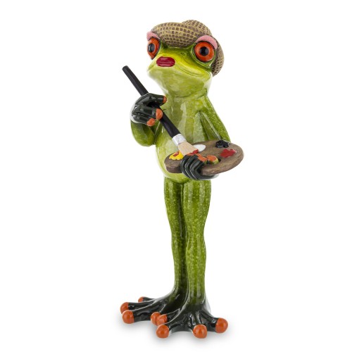 FIGURKA - ŻABA MALARKA ARTYSTKA 16CM