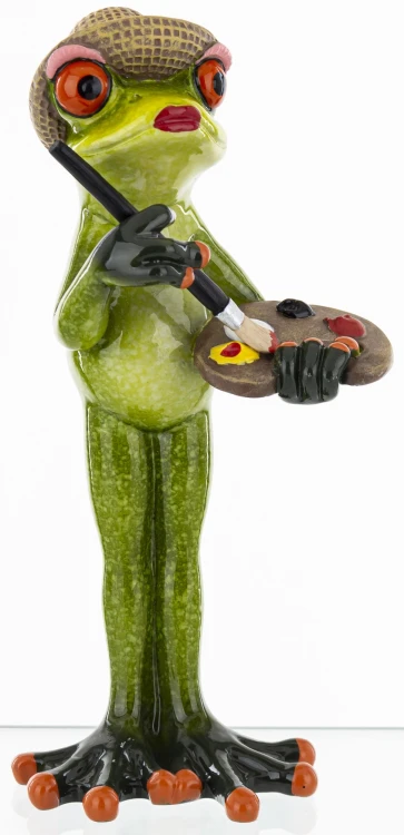 FIGURKA - ŻABA MALARKA ARTYSTKA 16CM