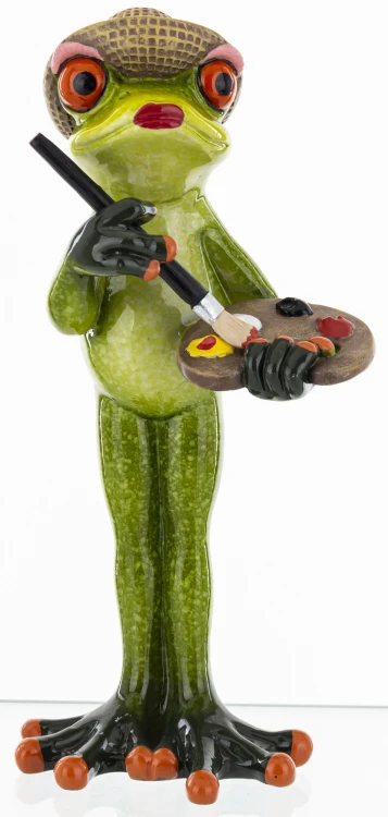 FIGURKA - ŻABA MALARKA ARTYSTKA 16CM
