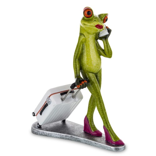 FIGURKA - ŻABA PODRÓŻNICZKA Z WALIZKĄ 18,5CM