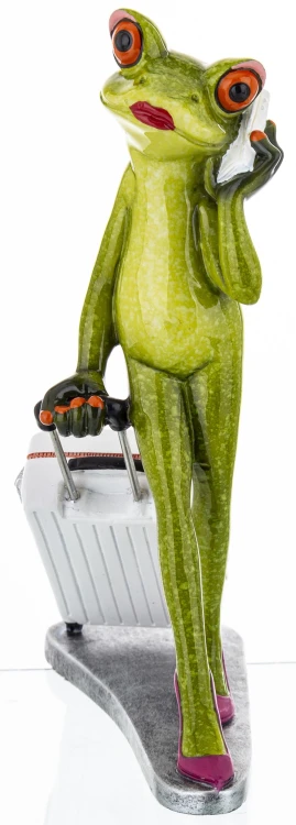 FIGURKA - ŻABA PODRÓŻNICZKA Z WALIZKĄ 18,5CM