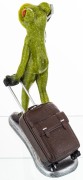 FIGURKA - ŻABA PODRÓŻNK Z WALIZKĄ 18CM