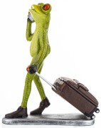 FIGURKA - ŻABA PODRÓŻNK Z WALIZKĄ 18CM