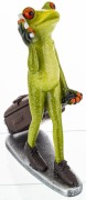 FIGURKA - ŻABA PODRÓŻNK Z WALIZKĄ 18CM