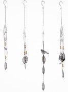 WISZĄCA DEKORACJA ŚCIENNA METAL ŁAPACZ SNÓW 74X18CM