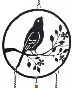 WISZĄCA DEKORACJA ŚCIENNA METAL ŁAPACZ SNÓW 74X18CM