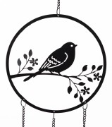 WISZĄCA DEKORACJA ŚCIENNA METAL ŁAPACZ SNÓW 97x18CM