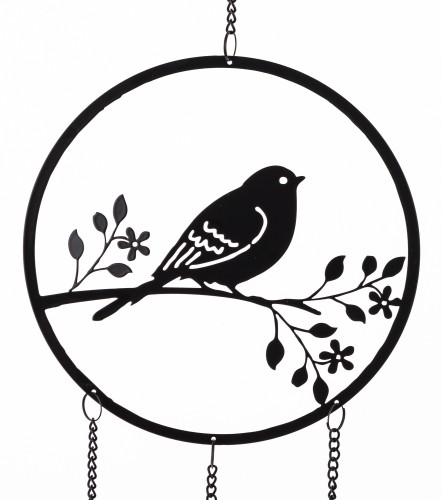 WISZĄCA DEKORACJA ŚCIENNA METAL ŁAPACZ SNÓW 97x18CM