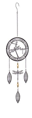 WISZĄCA DEKORACJA ŚCIENNA METAL ŁAPACZ SNÓW 82x18CM