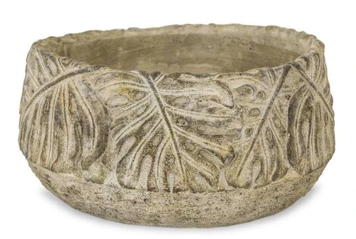 OSŁONKA BETONOWA WZÓR LIŚCIE MONSTERY 11X21,5CM