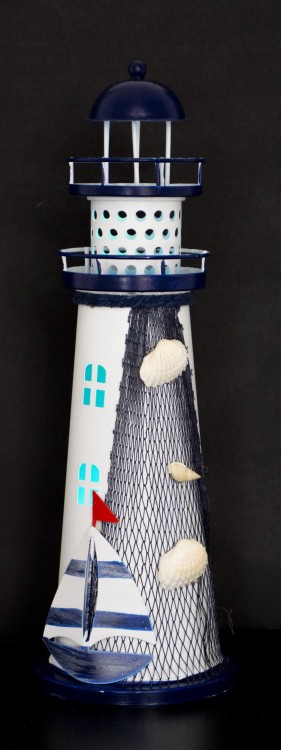 figurka LATARNIA MORSKA LED 28,5x9,5cm