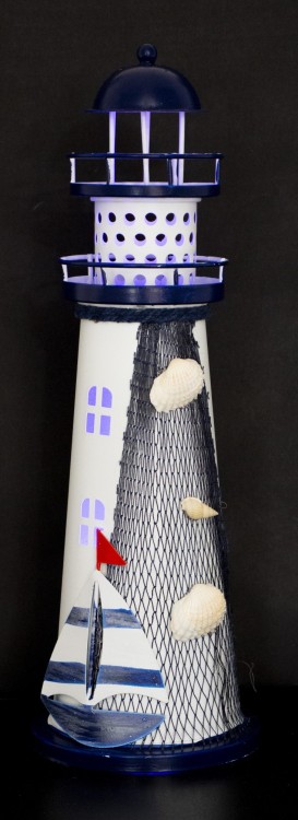 figurka LATARNIA MORSKA LED 28,5x9,5cm