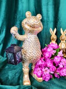 FIGURKA ŻABKA ŻABA Z LATARENKĄ ZŁOTA 32,5CM