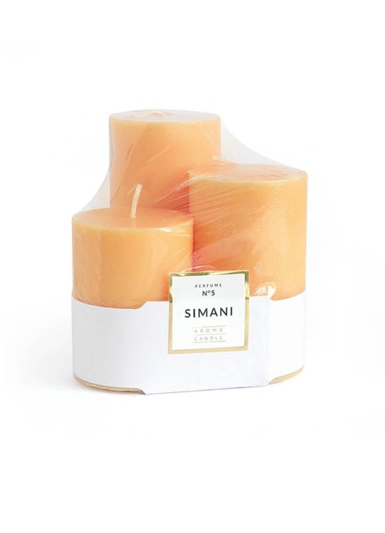 ZESTAW 3 ŚWIEC ZAPACHOWYCH GLASS SIMANI