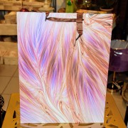 KOLOROWA ELEGANCKA TOREBKA UPOMINKOWA 24x17,7x8,4  ODCIENIE RÓŻU