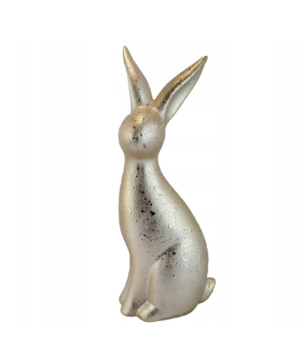 ZAJĄC KRÓLIK CERAMICZNY ZŁOTY 20cm