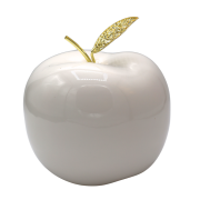 JABŁKO BIAŁE Z METALOWYM OGONKIEM 12CM