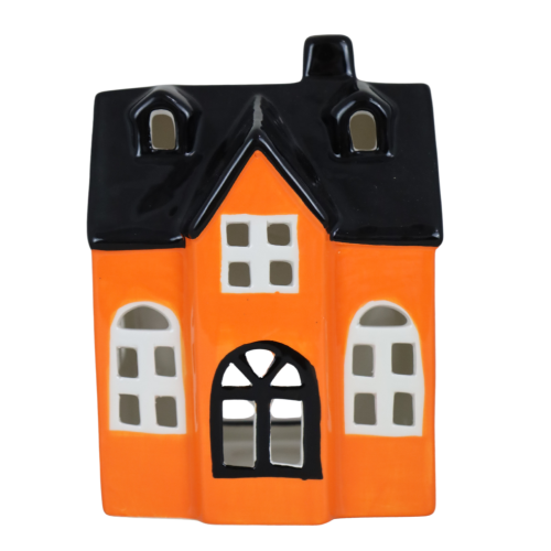 POMARAŃCZOWY DOMEK NA T-LIGHTY 10,7x8,8x14,3 cm