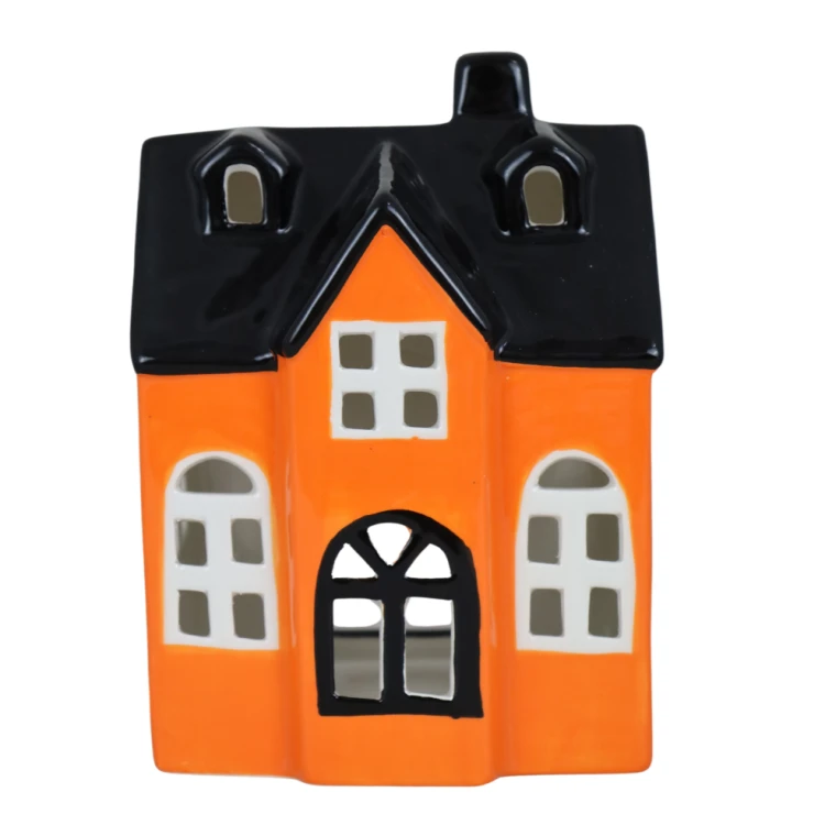 POMARAŃCZOWY DOMEK NA T-LIGHTY 10,7x8,8x14,3 cm