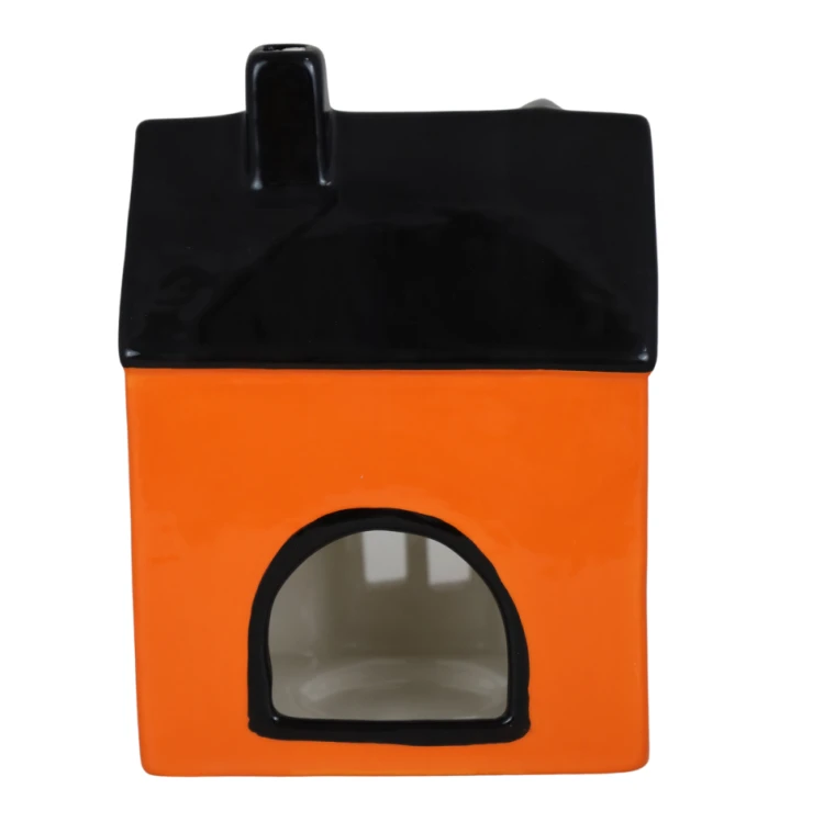 POMARAŃCZOWY DOMEK NA T-LIGHTY 10,7x8,8x14,3 cm