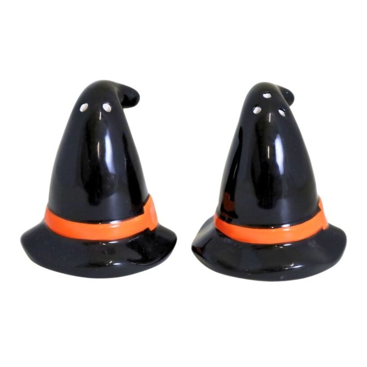 KOMPLET SOLNICZKA I PIEPRZNICZKA KAPELUSZ HALLOWEEN