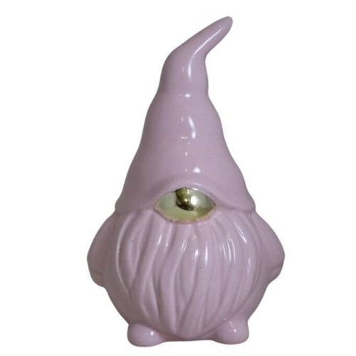 SKRZAT CERAMICZNY RÓŻOWY ZE ZŁOTYM NOSKIEM MAŁY 15cm