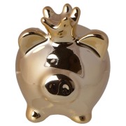 SKARBONKA ŚWINKA ZŁOTA Z KORONĄ DUŻA 21CM