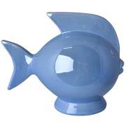 SKARBONKA CERAMICZNA RYBA BŁĘKITNA 14X7,5X13 CM