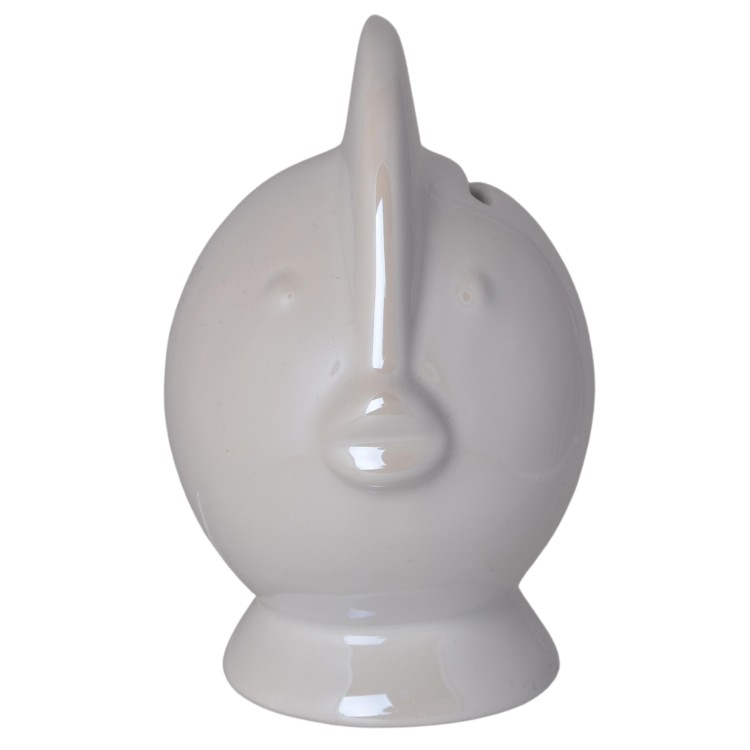 SKARBONKA CERAMICZNA RYBA BIAŁA 14X7,5X13 CM
