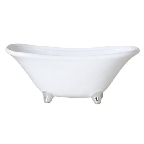 WANIENKA CERAMICZNA BIAŁA NA SREBRNYCH NÓŻKACH 20cm