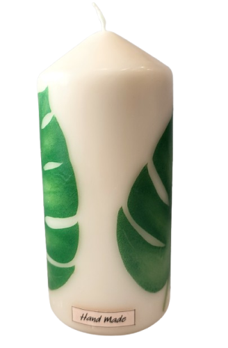 ŚWIECA W LIŚCIE MONSTERY 13CM