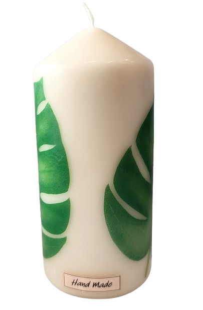 ŚWIECA W LIŚCIE MONSTERY 13CM