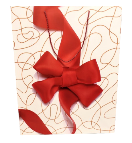 TOREBKA UPOMINKOWA DUŻA XL Z KOKARDĄ