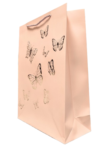 TOREBKA UPOMINKOWA BRZOSKWINIOWA W MOTYLE