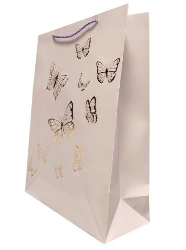 TOREBKA UPOMINKOWA FIOLETOWA W MOTYLE