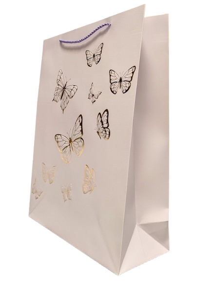 TOREBKA UPOMINKOWA FIOLETOWA W MOTYLE