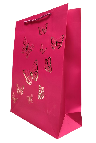 TOREBKA UPOMINKOWA RÓŻOWA W MOTYLE