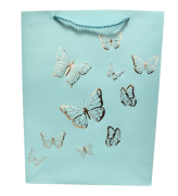 TOREBKA UPOMINKOWA NIEBIESKA W MOTYLE