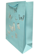 TOREBKA UPOMINKOWA NIEBIESKA W MOTYLE