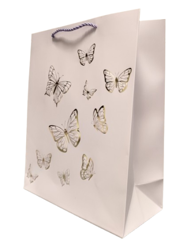 TOREBKA UPOMINKOWA FIOLETOWA W MOTYLE