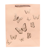 TOREBKA UPOMINKOWA BRZOSKWINIOWA W MOTYLE