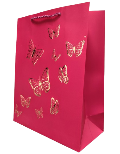 TOREBKA UPOMINKOWA RÓŻOWA W MOTYLE