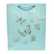 TOREBKA UPOMINKOWA NIEBIESKA W MOTYLE