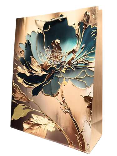 TOREBKA UPOMINKOWA Z MOTYWEM KWIATOWYM