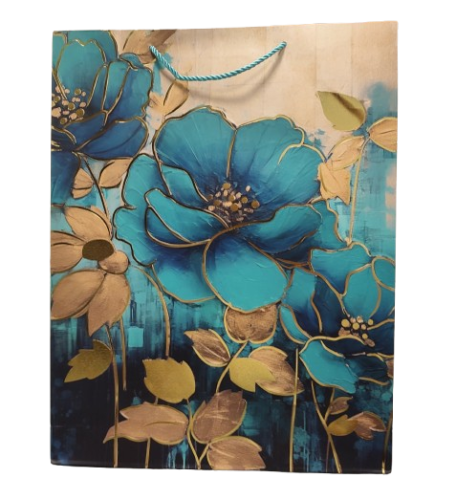 TOREBKA UPOMINKOWA Z MOTYWEM KWIATOWYM