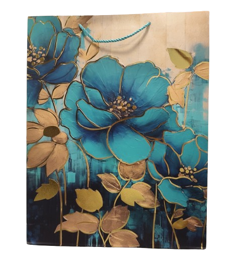 TOREBKA UPOMINKOWA Z MOTYWEM KWIATOWYM