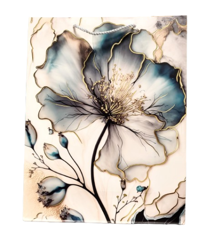 TOREBKA UPOMINKOWA Z MOTYWEM KWIATOWYM