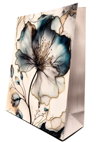 TOREBKA UPOMINKOWA Z MOTYWEM KWIATOWYM