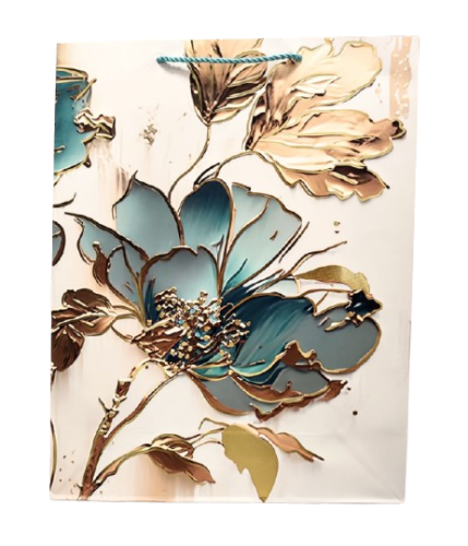 TOREBKA UPOMINKOWA Z MOTYWEM KWIATOWYM