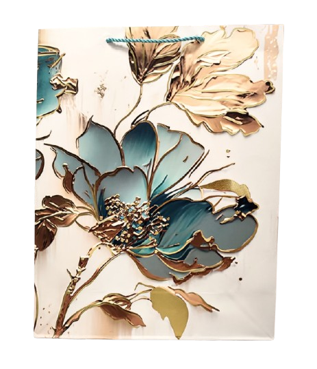 TOREBKA UPOMINKOWA Z MOTYWEM KWIATOWYM